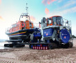 SC Innovation Lifeboat Launch and Recovery System launching RNLI Shannon lifeboat at Exmouth